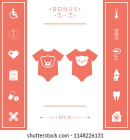 Baby rompers icon
