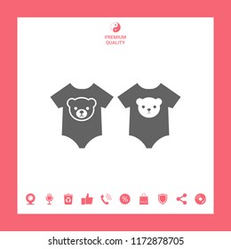 Baby rompers icon