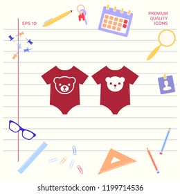 Baby rompers icon