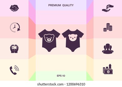 Baby rompers icon