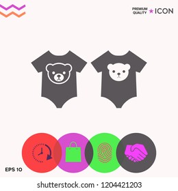 Baby rompers icon
