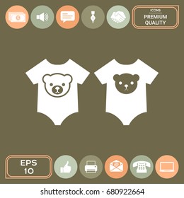 Baby rompers icon