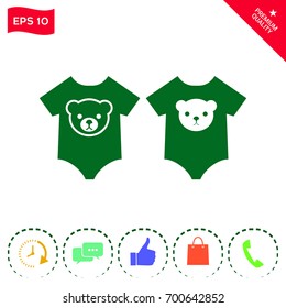 Baby rompers icon