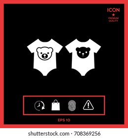 Baby rompers icon