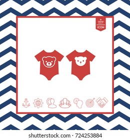 Baby rompers icon