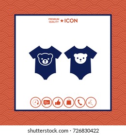 Baby rompers icon