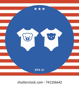 Baby rompers icon