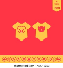 Baby rompers icon
