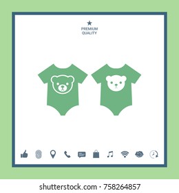 Baby rompers icon