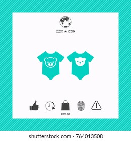 Baby rompers icon
