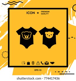 Baby rompers icon