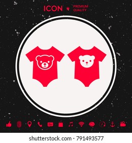 Baby rompers icon