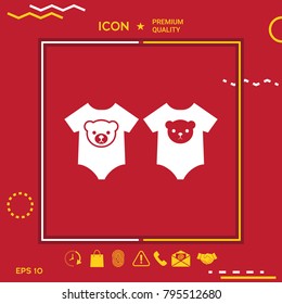 Baby rompers icon