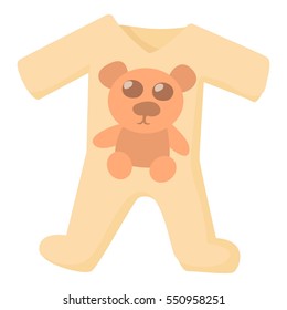 Baby rompers icon. Cartoon illustration of baby rompers vector icon for web