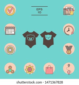 Baby rompers icon. Element for your design