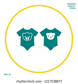 Baby rompers icon. Graphic elements for your design