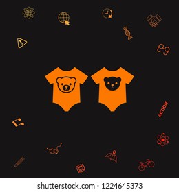 Baby rompers icon. Graphic elements for your design