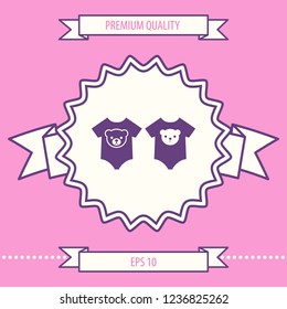 Baby rompers icon. Graphic elements for your design