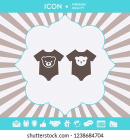 Baby rompers icon. Graphic elements for your design