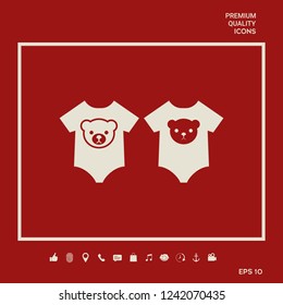 Baby rompers icon. Graphic elements for your design