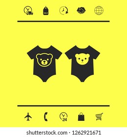 Baby rompers icon. Graphic elements for your design