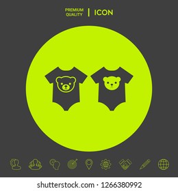 Baby rompers icon. Graphic elements for your design