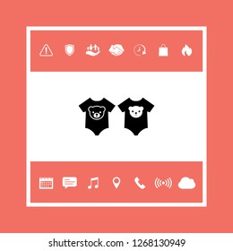 Baby rompers icon. Graphic elements for your design