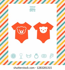 Baby rompers icon. Graphic elements for your design