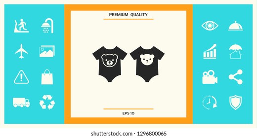 Baby rompers icon. Graphic elements for your design