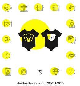 Baby rompers icon. Graphic elements for your design