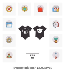 Baby rompers icon. Graphic elements for your design