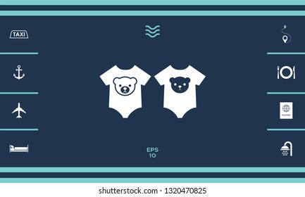 Baby rompers icon. Graphic elements for your design
