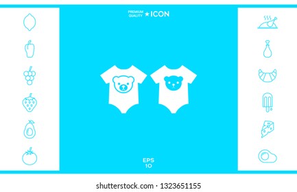 Baby rompers icon. Graphic elements for your design