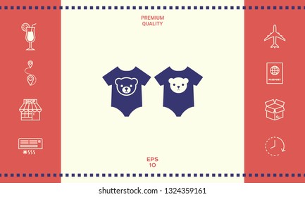 Baby rompers icon. Graphic elements for your design