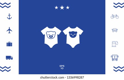 Baby rompers icon. Graphic elements for your design