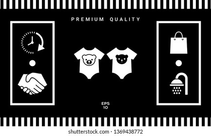 Baby rompers icon. Graphic elements for your design