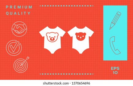 Baby rompers icon. Graphic elements for your design