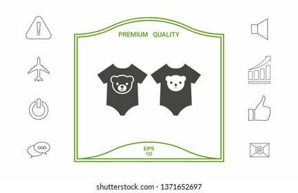 Baby rompers icon. Graphic elements for your design