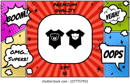 Baby rompers icon. Graphic elements for your design
