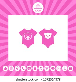 Baby rompers icon. Graphic elements for your design