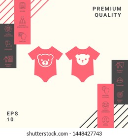 Baby rompers icon. Graphic elements for your design
