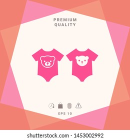 Baby rompers icon. Graphic elements for your design