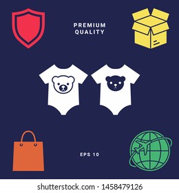 Baby rompers icon. Graphic elements for your design