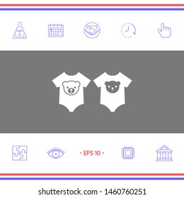 Baby rompers icon. Graphic elements for your design