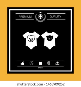 Baby rompers icon. Graphic elements for your design