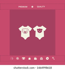 Baby rompers icon. Graphic elements for your design