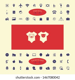Baby rompers icon. Graphic elements for your design