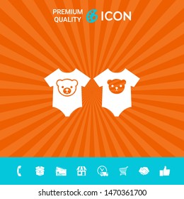 Baby rompers icon. Graphic elements for your design