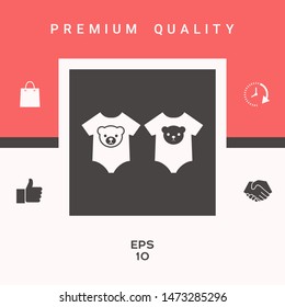 Baby rompers icon. Graphic elements for your design