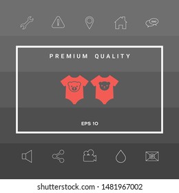 Baby rompers icon. Graphic elements for your design